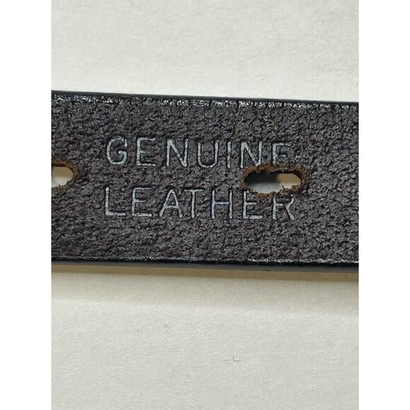 Nadim US women's western brown leather belt with metal diamond accents size 26 - Picture 11 of 14